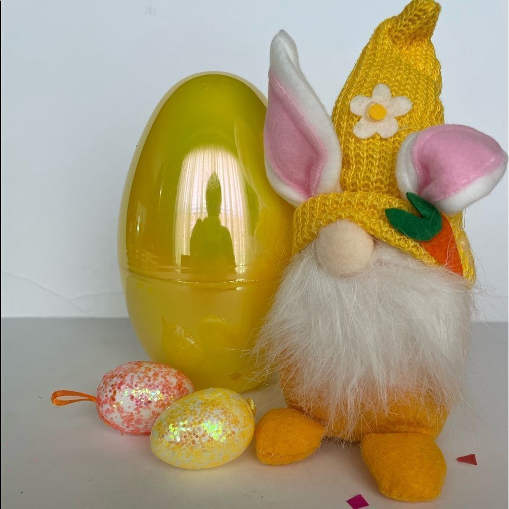 Easter Bunny Gnome Nested in His Own Egg